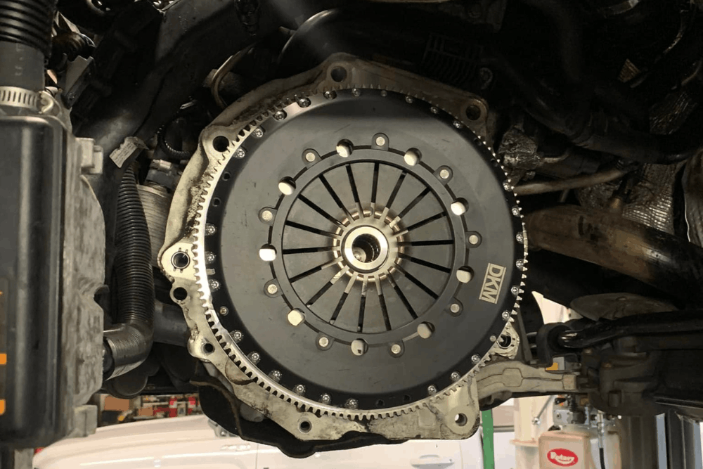 Transmission repair in Hanover, PA, at Alex’s Autoworks. Image of a high-performance clutch assembly installed during transmission service, highlighting expert clutch replacement that restores reliable power transfer, smooth shifting, and dependable vehicle performance.