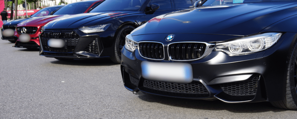 local auto repair shop, Auto Repair in Hanover, PA at Alex's Autoworks. Image of a lineup of luxury European cars, including BMW, Audi, and Mercedes